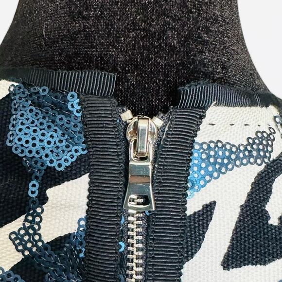 Elie Tahari Floral Sequin Dress Structured Embellished Wedding Guest Mystical 2 - Picture 8 of 15